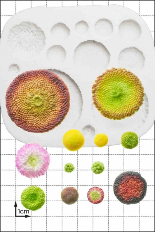 'Flower Centres' Silicone Mould